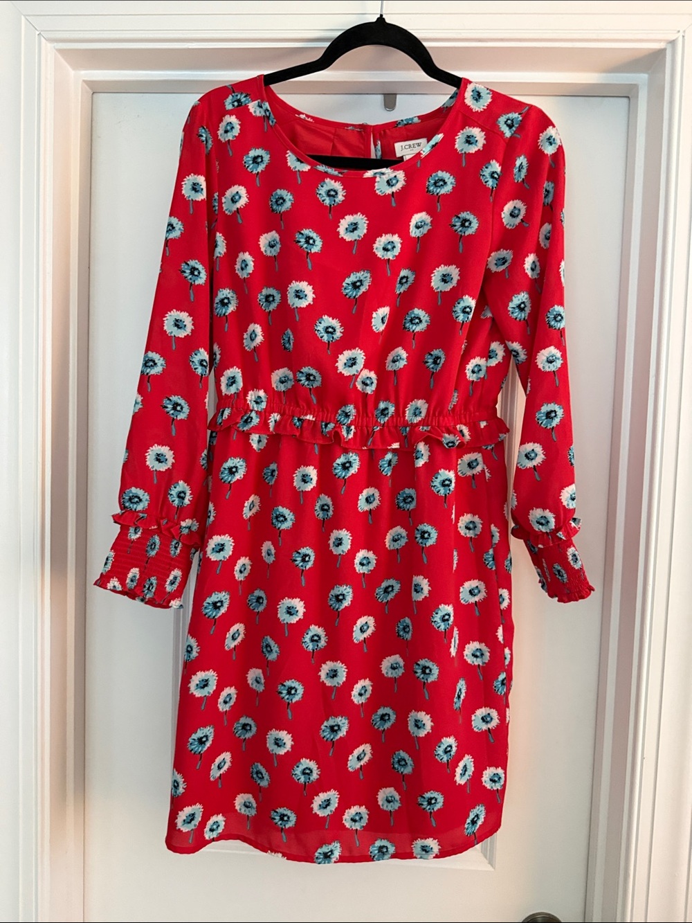J.Crew Floral Dress Red & Blue Size 4